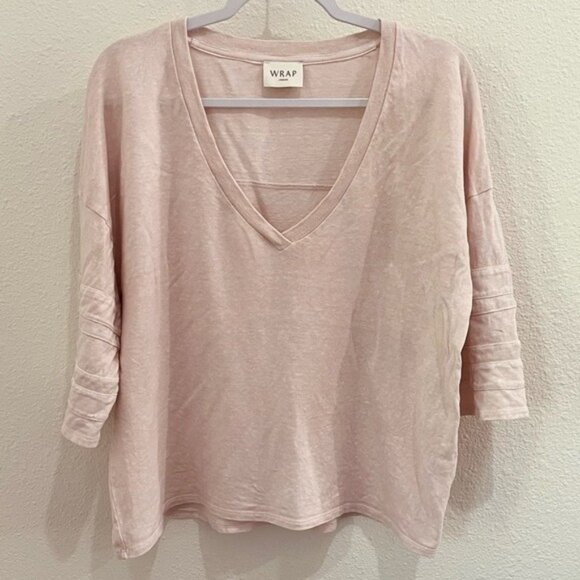 WRAP London Hemp Organic Cotton Top Pink Oversized Boho Lagenlook Sustainable - Picture 1 of 6